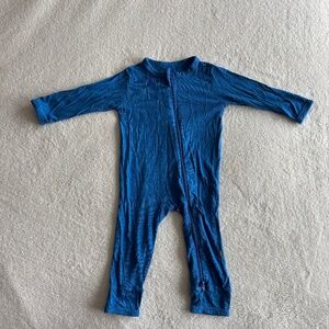 VGUC Kyte BABY Zippered Romper in Sapphire (3-6M)